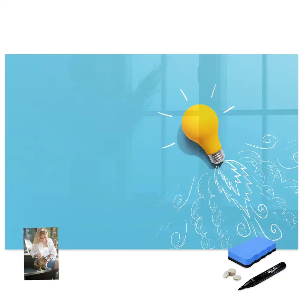 Tablă magnetică pentru desen cu design becul ideilor
