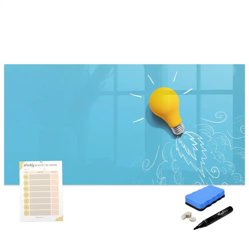 Tablă magnetică pentru desen cu design becul ideilor