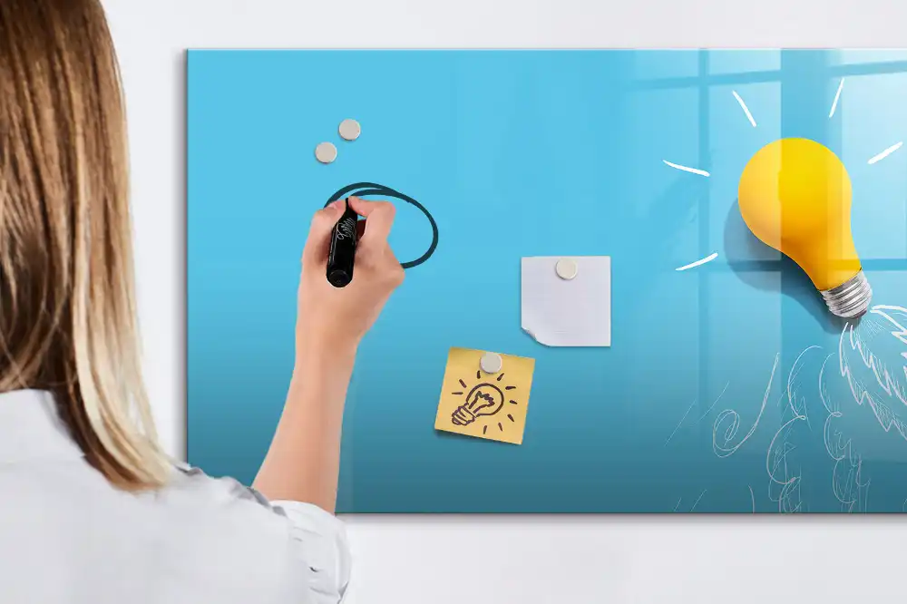 Tablă magnetică pentru desen cu design becul ideilor