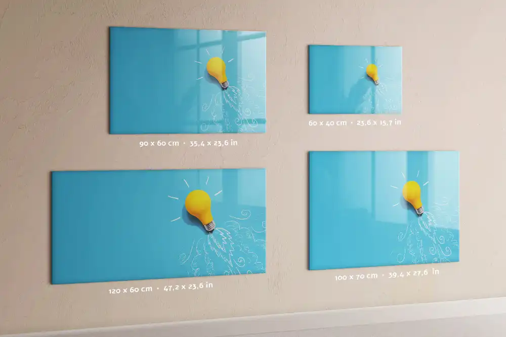 Tablă magnetică pentru desen cu design becul ideilor