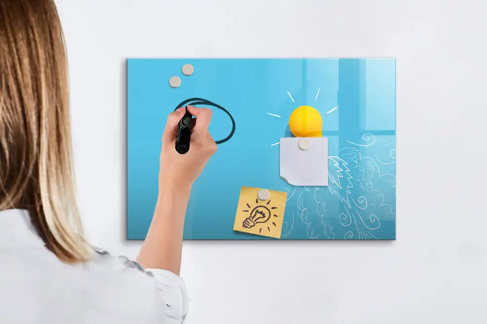 Tablă magnetică pentru desen cu design becul ideilor