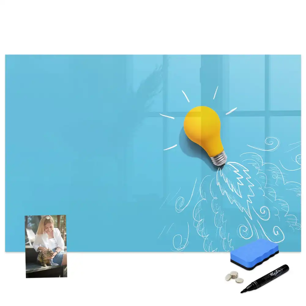 Tablă magnetică pentru desen cu design becul ideilor