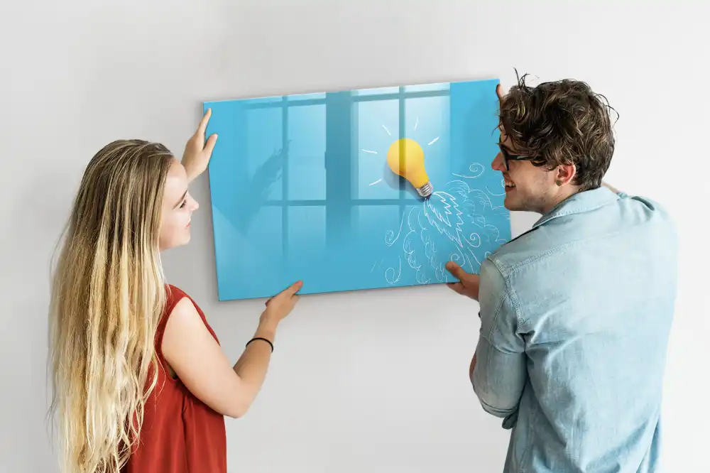 Tablă magnetică pentru desen cu design becul ideilor