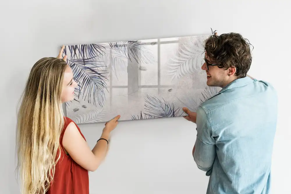 Tablă magnetică de scris cu model frunză de palmier