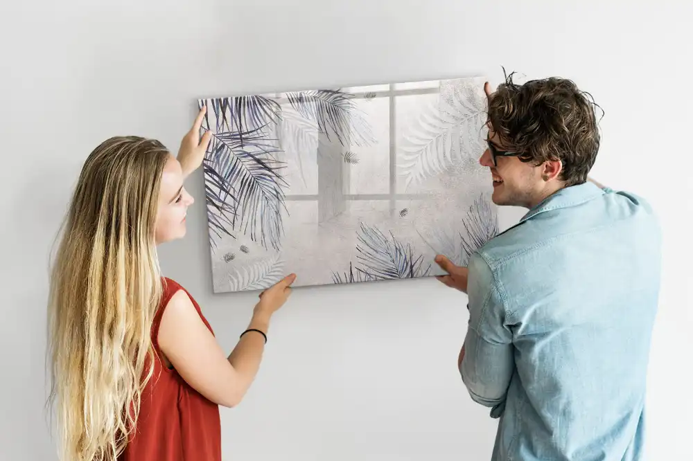 Tablă magnetică de scris cu model frunză de palmier