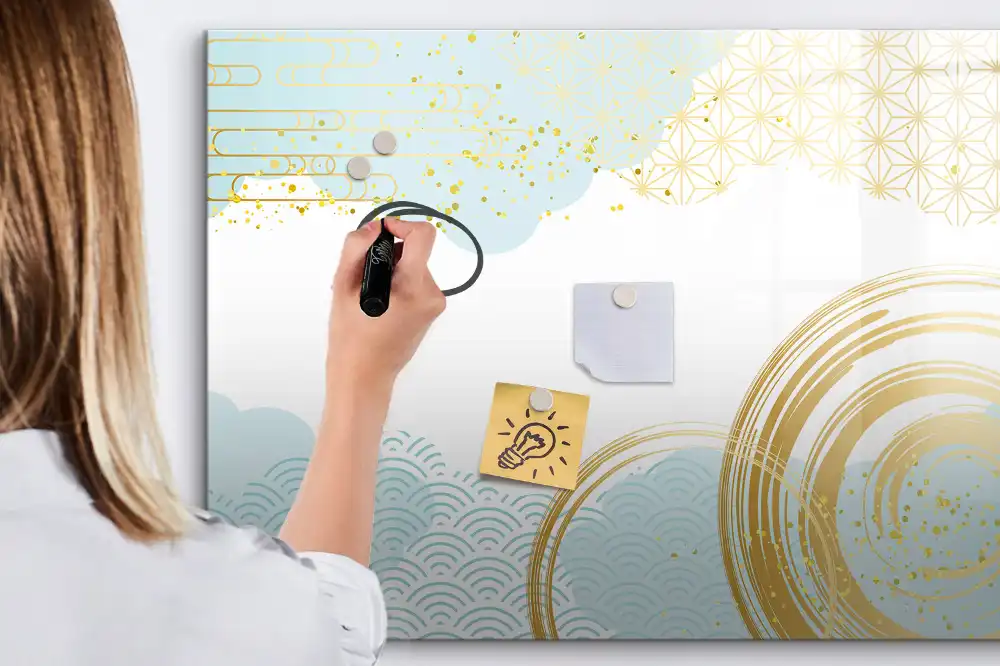 Tablă magnetică cu model decorativ de tapet