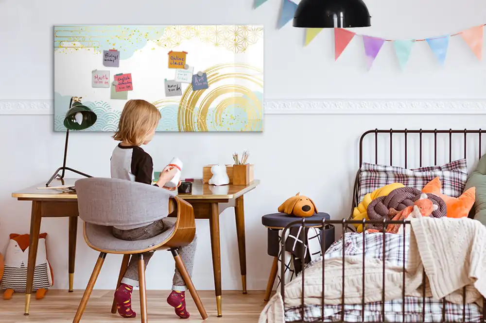 Tablă magnetică cu model decorativ de tapet