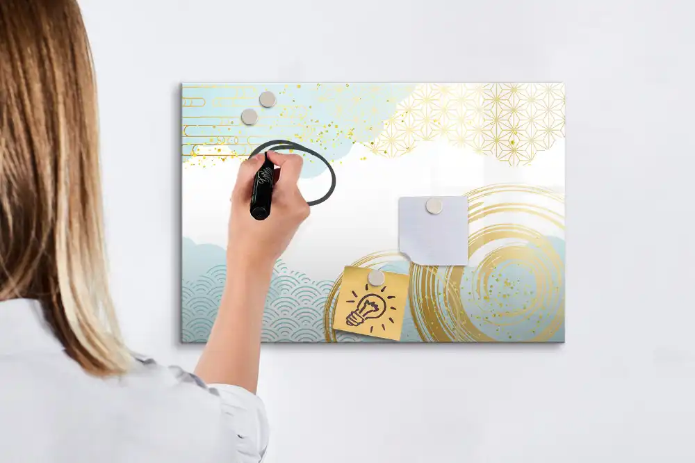 Tablă magnetică cu model decorativ de tapet