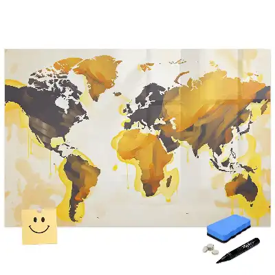 Tablă magnetică cu reprezentare abstractă a lumii