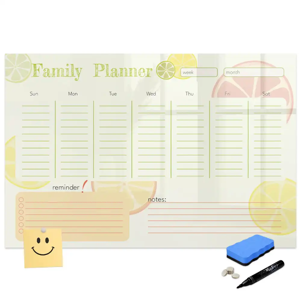 Tablă magnetică de planificare pentru întreaga familie