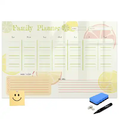 Tablă magnetică de planificare pentru întreaga familie
