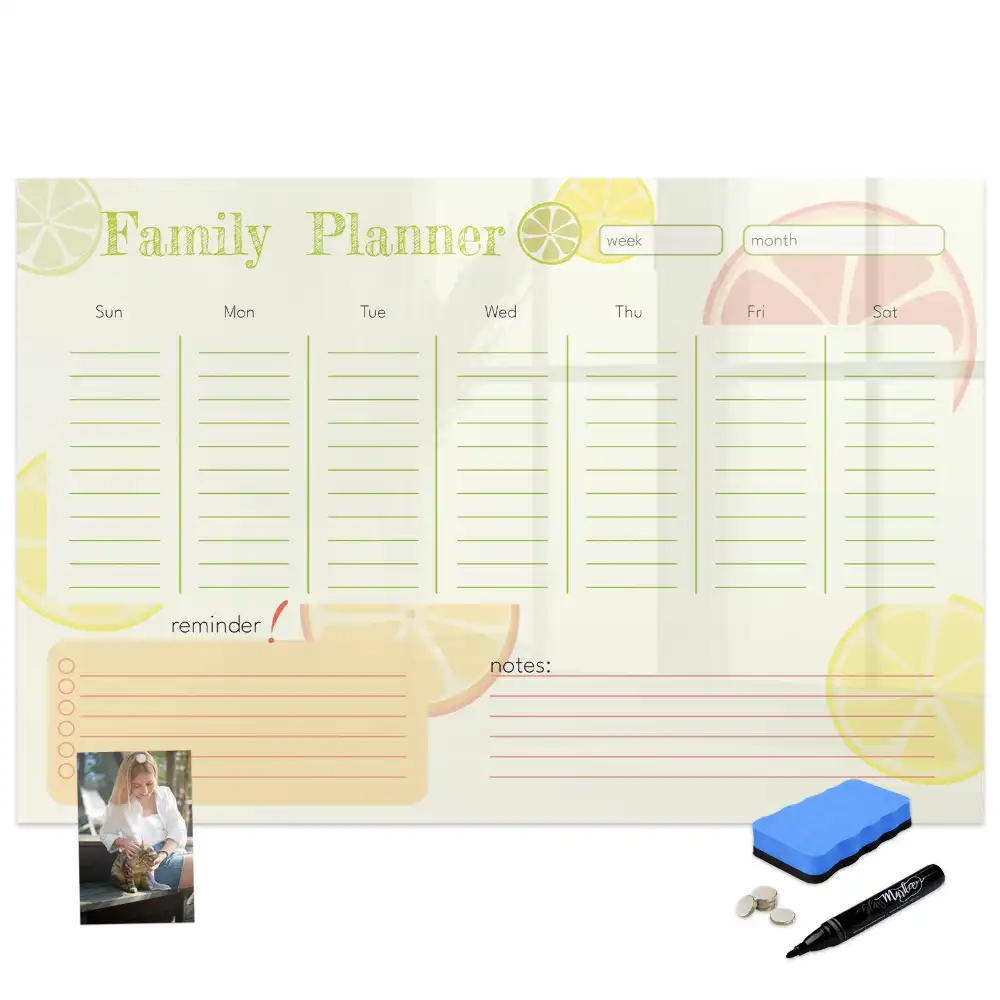 Tablă magnetică de planificare pentru întreaga familie