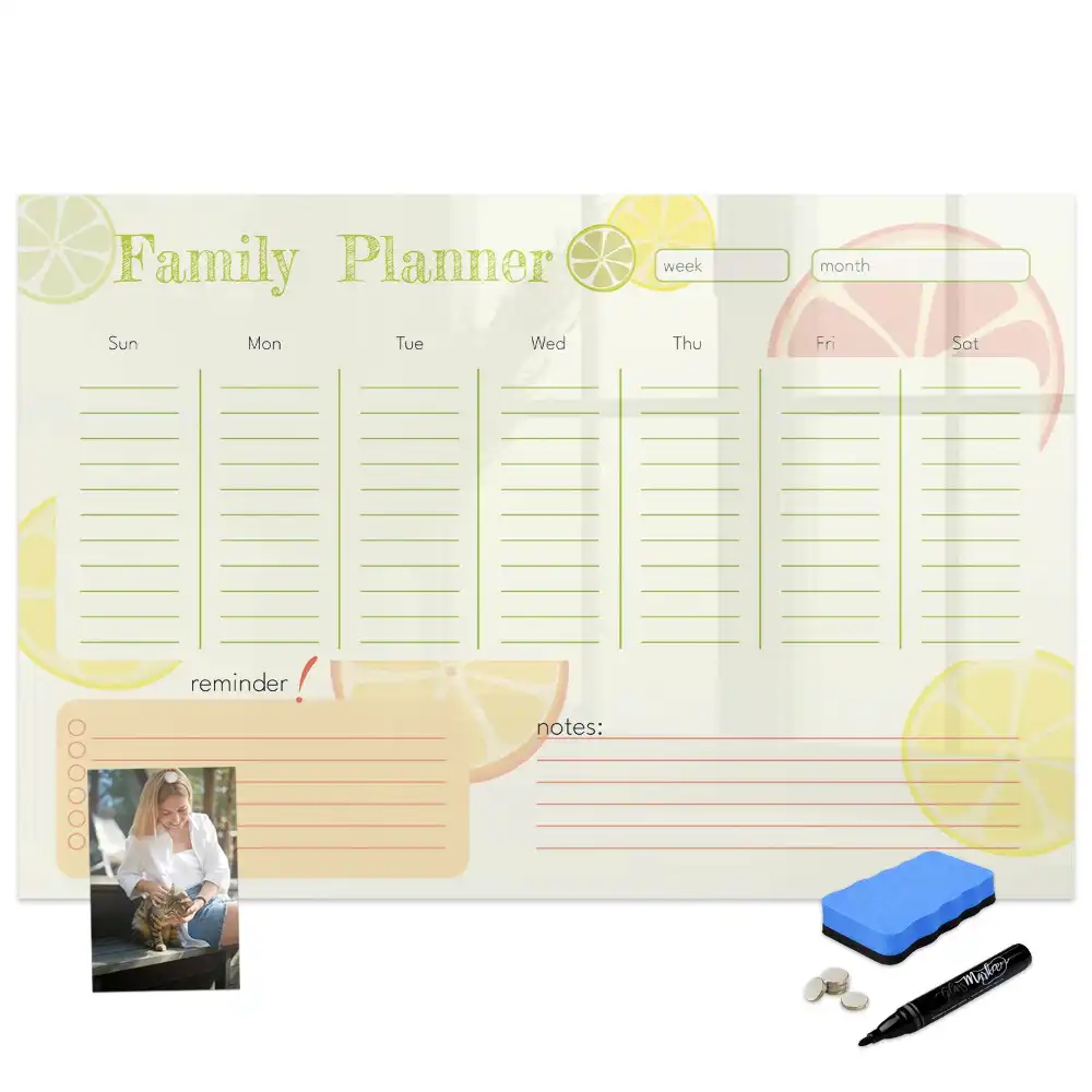 Tablă magnetică de planificare pentru întreaga familie
