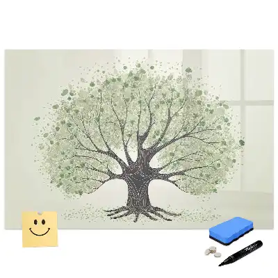 Tablă magnetică cu marker motiv copac verde în natură