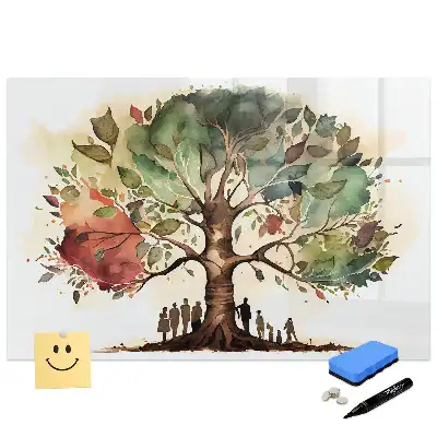 Tablă cu marker pentru arbore genealogic multigenerațional