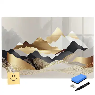 Tablă magnetică cu peisaj montan abstract