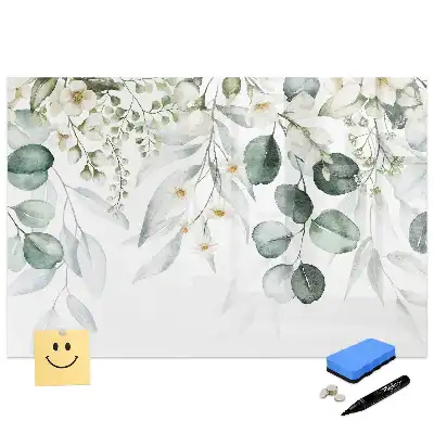 Tablă magnetică de scris cu model natură sălbatică și vegetație