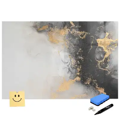Tablă magnetică pentru scris cu marker cu design de marmură
