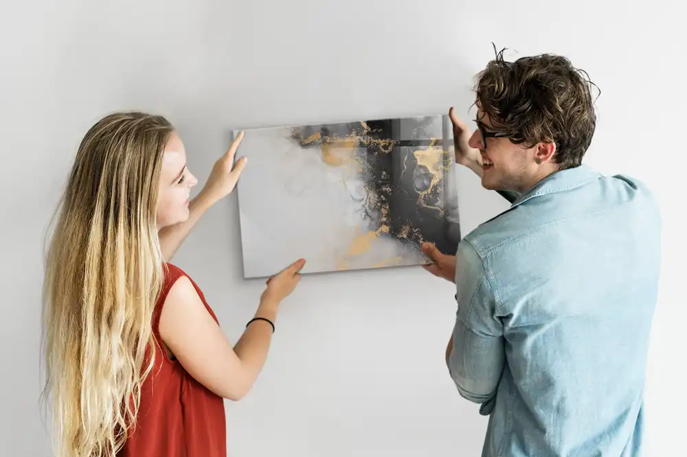 Tablă magnetică pentru scris cu marker cu design de marmură