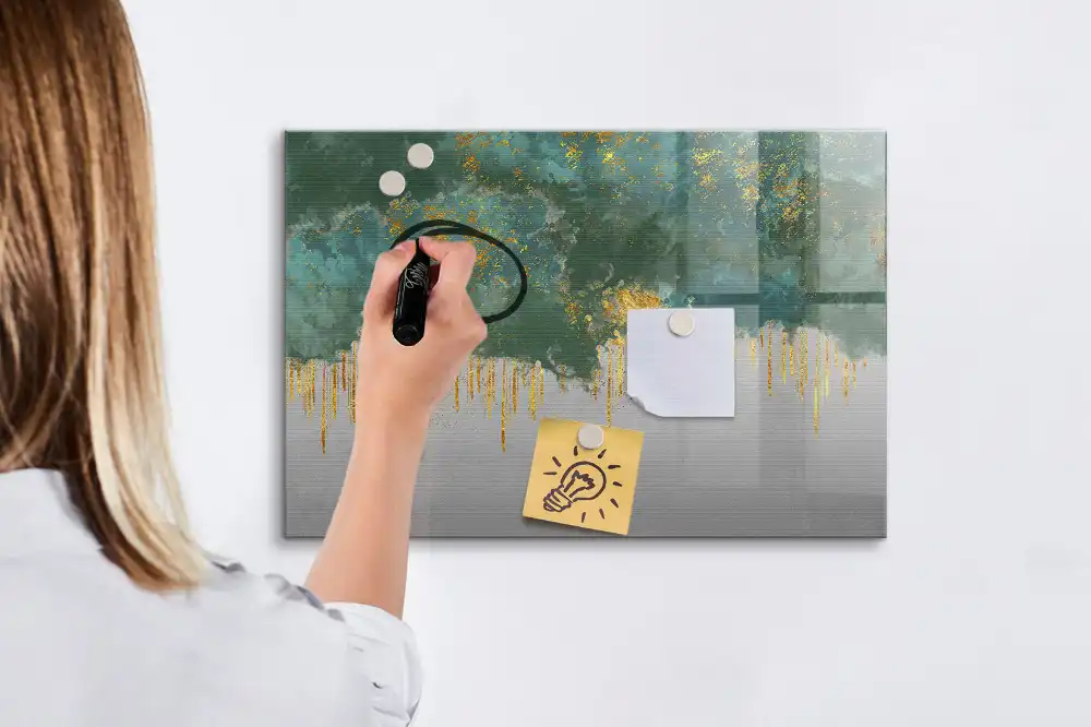 Tablă magnetică de scris cu model decorativ