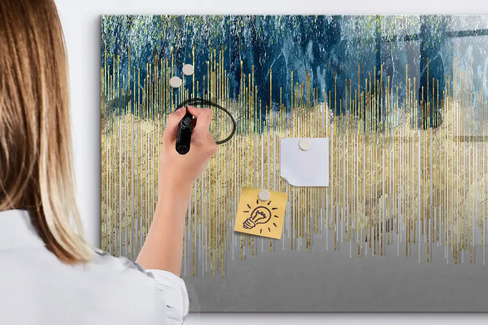Tablă magnetică decorativă cu model grafic