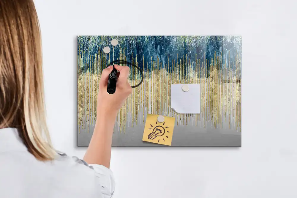Tablă magnetică decorativă cu model grafic