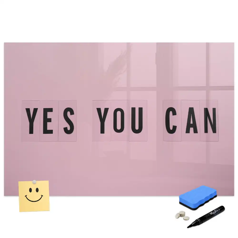Tablă magnetică cu marker și mesaj motivațional O să te descurci cu toate