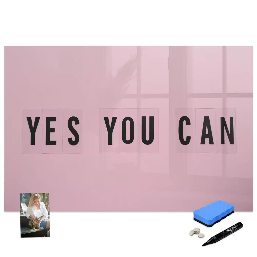 Tablă magnetică cu marker și mesaj motivațional O să te descurci cu toate