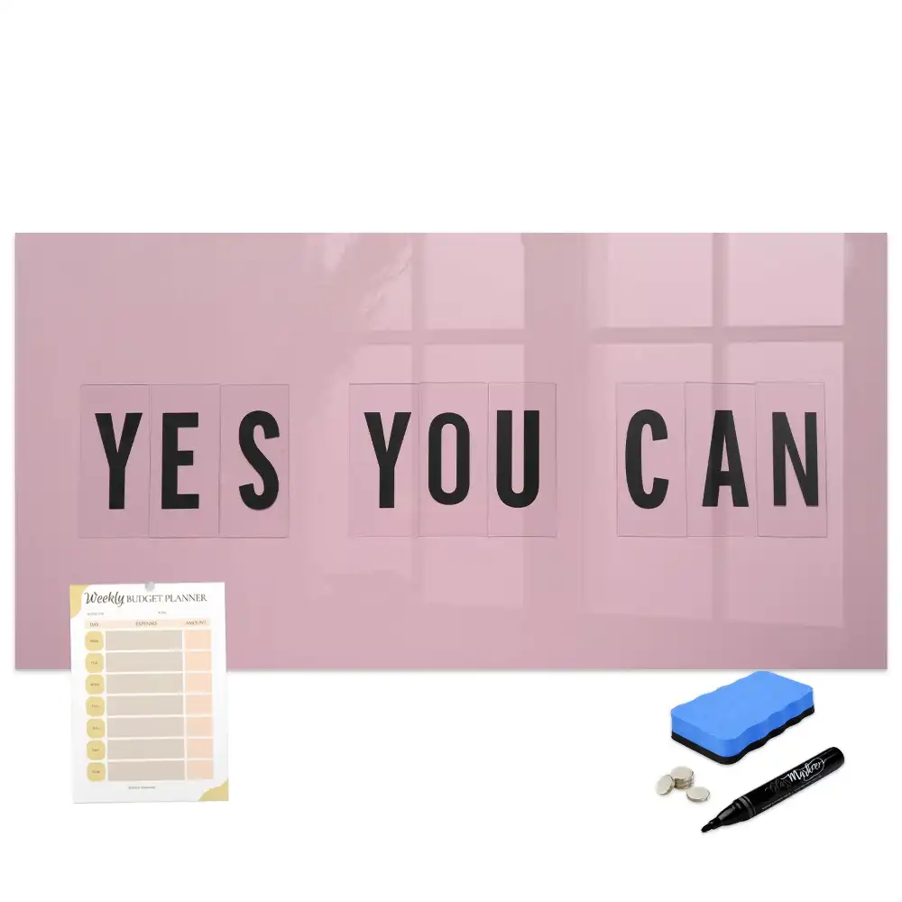 Tablă magnetică cu marker și mesaj motivațional O să te descurci cu toate