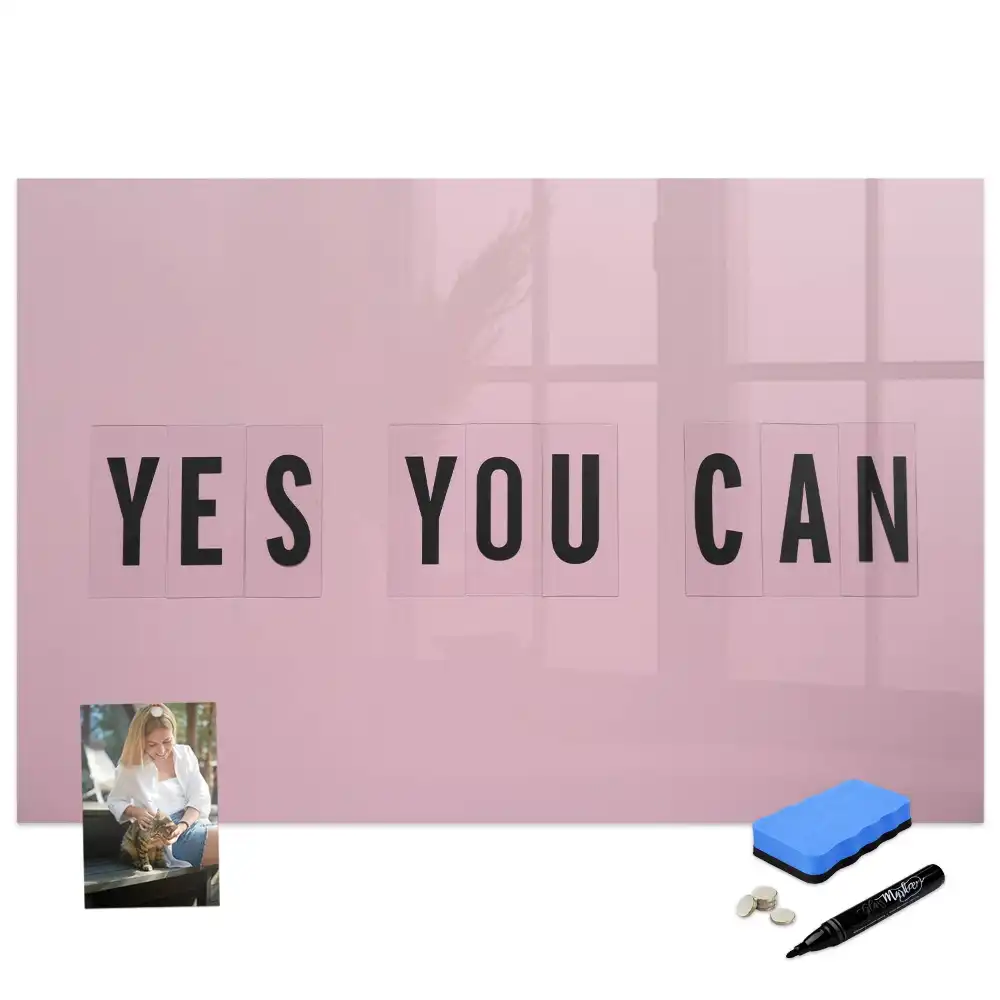 Tablă magnetică cu marker și mesaj motivațional O să te descurci cu toate