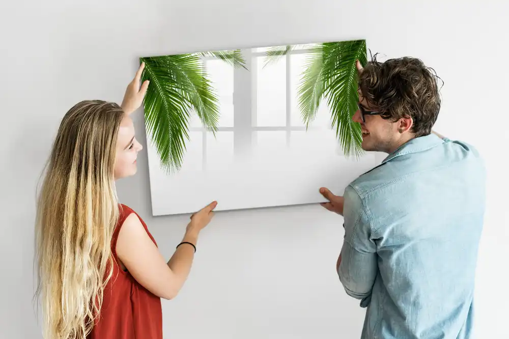 Tablă magnetică cu model de palmier și verdeață naturală