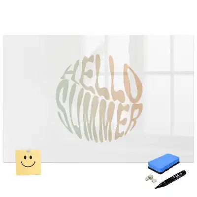 Tablă magnetică decorativă cu mesaj de bun venit pentru vară pe plajă