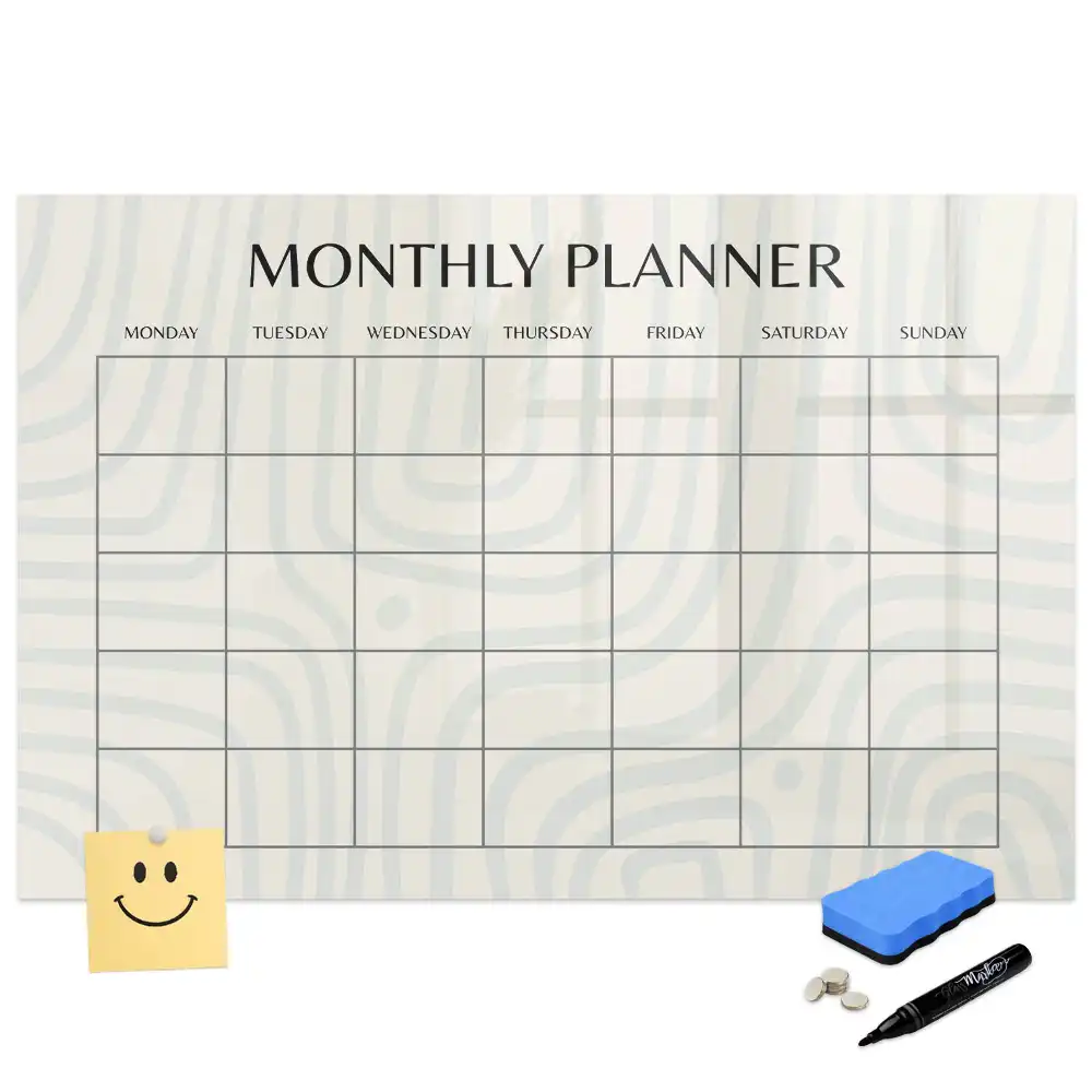 Tablă magnetică lunară pentru organizare