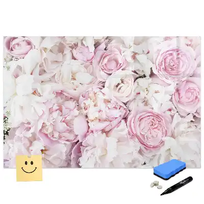Tablă magnetică cu marker și design decorativ cu crenguțe florale