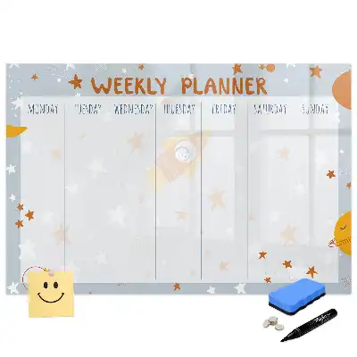 Tablă magnetică pentru planificarea sarcinilor săptămânale