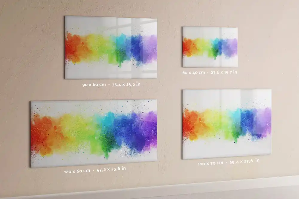 Tablă magnetică pentru marker cu design abstract curcubeu