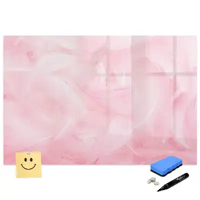 Tablă magnetică de scris cu model abstract de pene