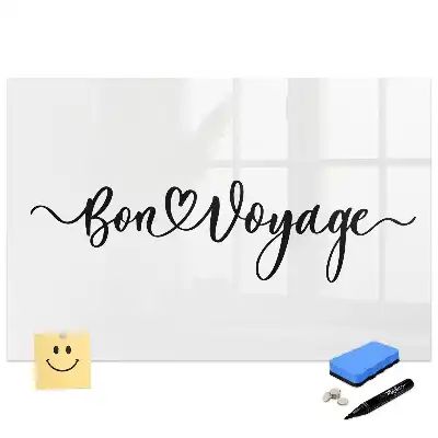 Tablă magnetică pentru scris cu model călătorie