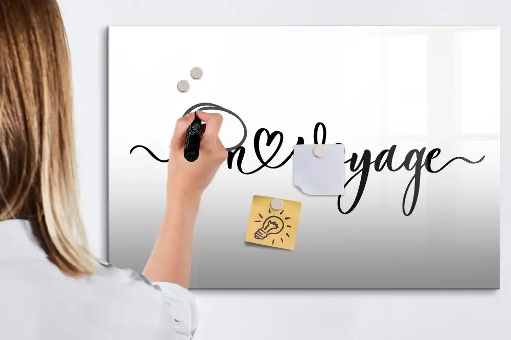 Tablă magnetică pentru scris cu model călătorie