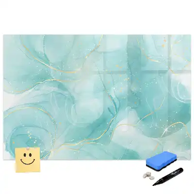 Tablă magnetică cu model abstract de marmură picturală