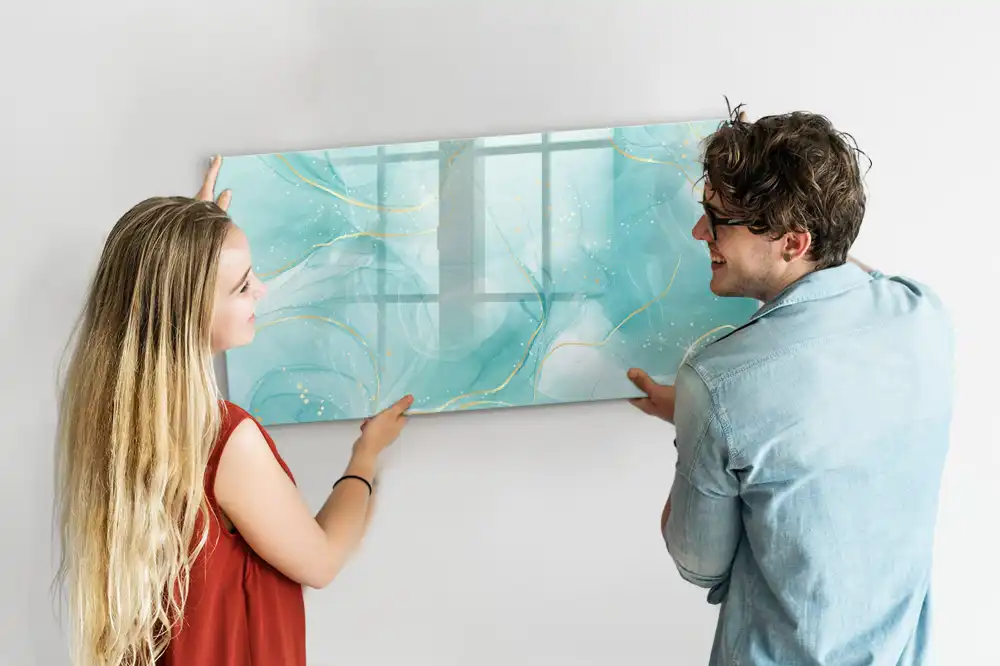 Tablă magnetică cu model abstract de marmură picturală