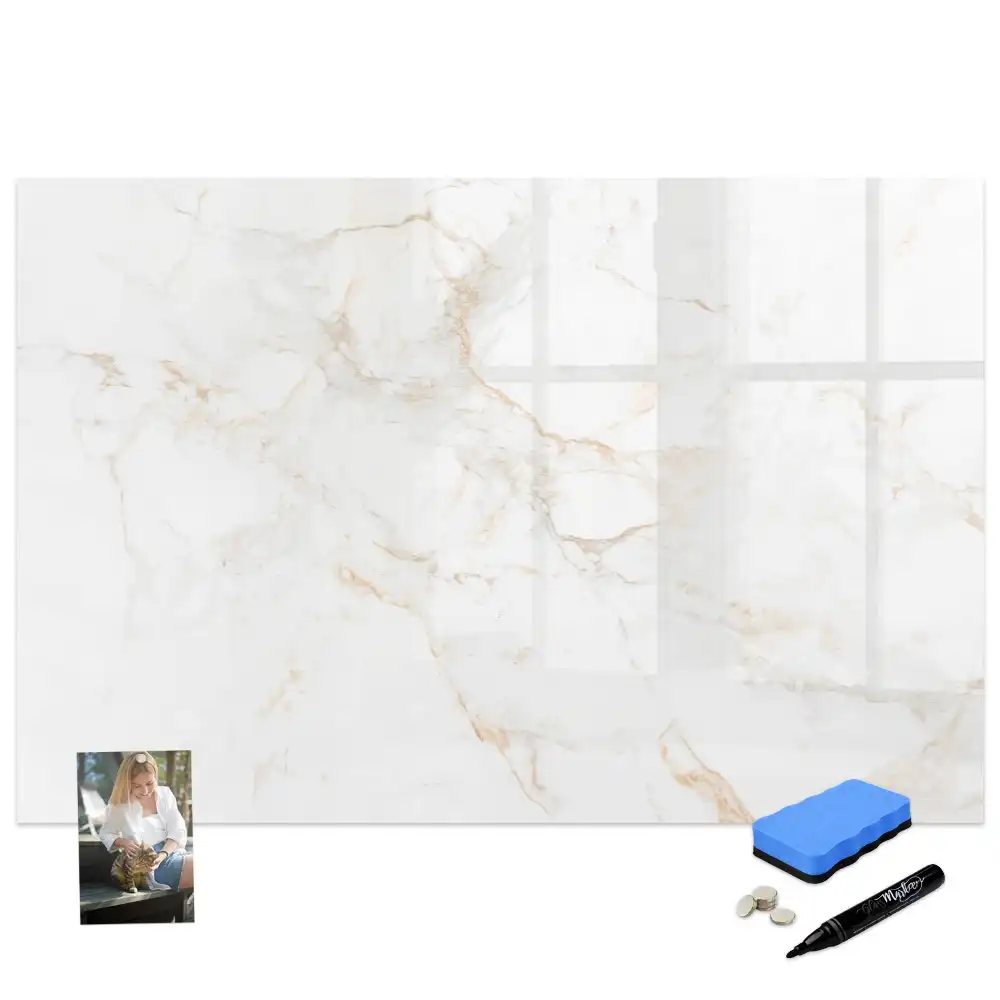 Tablă magnetică decorativă cu aspect de marmură