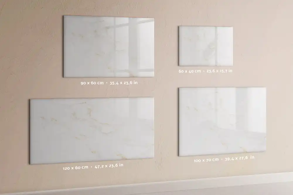 Tablă magnetică decorativă cu aspect de marmură