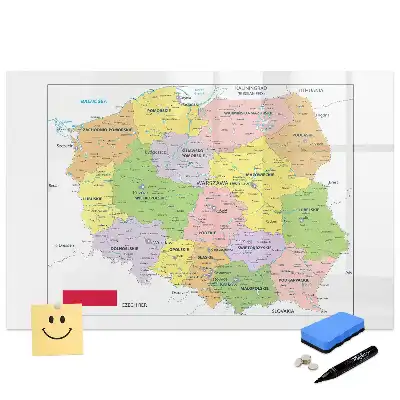 Tablă magnetică cu conturul granițelor Poloniei