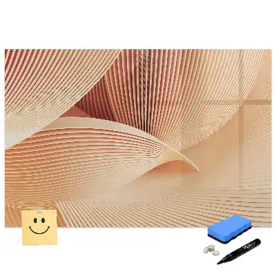 Tablă magnetică cu model abstract ondulat