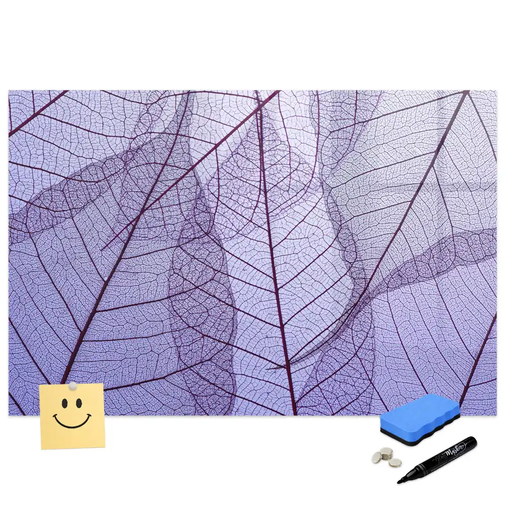 Tablă magnetică cu marker și model frunze în natură