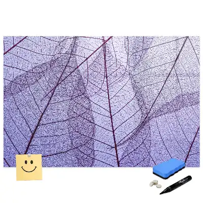Tablă magnetică cu marker și model frunze în natură