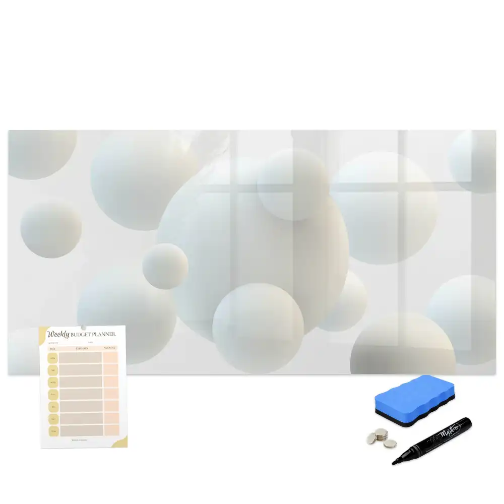 Tablă magnetică de scris pentru fotbal cu model abstract