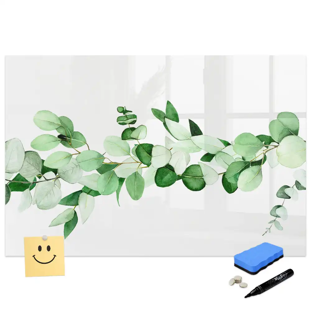 Tablă magnetică cu model de crenguță verde