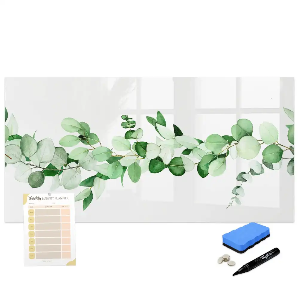 Tablă magnetică cu model de crenguță verde